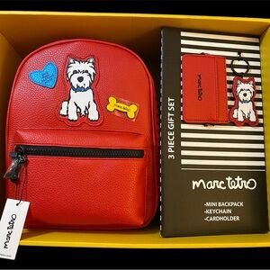 Marc Tetro Red Westie Mini Backpack Set